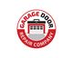 Logo with a toolbox and garage door, text reads "Garage Door Repair Company."
