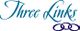 "Stylized 'Three Links' text with overlapping rings below, in blue font."