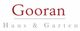 „Gooran Haus & Garten“ in roten und grauen Buchstaben auf weißem Hintergrund.