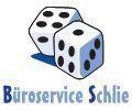 Zwei Würfel über dem Text "Büroservice Schlie".