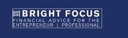 Logo van Bright Focus met tekst: "Financieel advies voor ondernemers en professionals".
