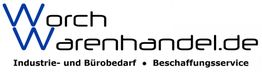 Logo von WorchWarenhandel.de, Industrie- und Bürobedarf, Beschaffungsservice in Blau und Schwarz.