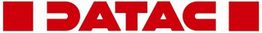 Rotes DATAC-Logo mit stilisierten Buchstaben und zwei Quadraten auf weißem Hintergrund.