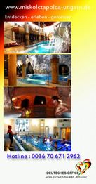 Höhlenthermalbad mit mehreren Pools, heißen Quellen und Wellness. Webseite: miskolctapolca-ungarn.de