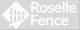 Roselle Fence logo with stylized fence graphic.