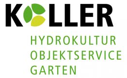 Logo mit Text: "KOLLER Hydrokultur Objektservice Garten".