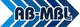 Logo mit blauem Schriftzug "AB-MBL" vor blauen Pfeilen nach rechts.