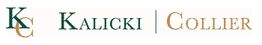 Logo with initials "KC" and text "Kalicki | Collier" in green and gold.