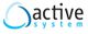 Logo mit Schriftzug "Active System" in Schwarz und Blau, mit einem stilisierten blauen Kreis.