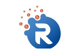 Blue circular logo with a white "R" and red circles containing user icons floating above.