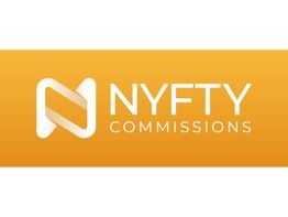 Orange logo with a stylized "N" and the text "NYFTY COMMISSIONS".