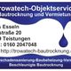 Visitenkarte: Trowatech-Objektservice, Bautrocknung, Kontakt: Klaus Esseln, Teistungen.