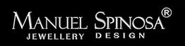 Texto blanco: "Manuel Spinosa Jewellery Design" sobre fondo negro.