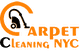 Logo for Carpet Cleaning NYC with a stylized vacuum cleaner in orange.