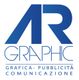 Logo blu AR Graphic con testo: "Grafica - Pubblicità - Comunicazione".
