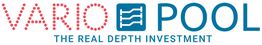 Logo van Variopool met tekst "The Real Depth Investment" en een blauw pictogram van een zwembad.