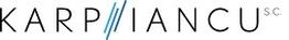 Karp / Iancu S.C. logo with two diagonal blue lines between the words.