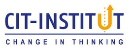 Logo des CIT-Instituts mit Slogan "Change in Thinking" und gelbem Pfeil nach oben.