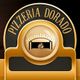 Logo der Pizzeria Dorado, mit einem Pizzaofen und goldenen Akzenten.