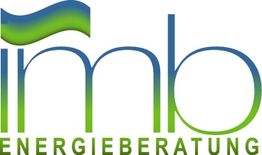 Logo mit Schriftzug „imb ENERGIEBERATUNG“ in Grün und Blau.