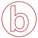 Lowercase "b" in a red circle.
