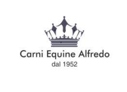 Logo Carni Equine Alfredo con corona e testo "dal 1952".