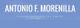 Texto: "Antonio F. Morenilla. Cinematografía de bodas" sobre fondo azul claro.