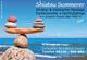 Steine balancieren am Strand. Text: Shiatsu Sommerer, Wellness-Angebote, Kontaktdaten.