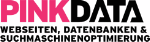 Logo mit Text "PINKDATA Webseiten, Datenbanken & Suchmaschinenoptimierung".