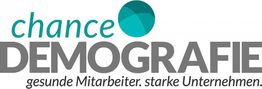 Logo "Chance Demografie" mit Slogan: "gesunde Mitarbeiter. starke Unternehmen."