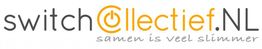 Logo van switchcollectief.NL met de slogan "samen is veel slimmer" in grijs en oranje letters.