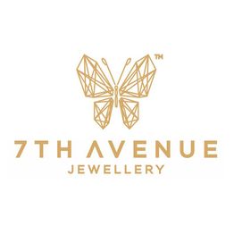 Geometric butterfly logo above "7th Avenue Jewellery" in gold text on a white background.