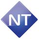 Blaues Rauten-Logo mit den weißen Buchstaben "NT" in der Mitte.