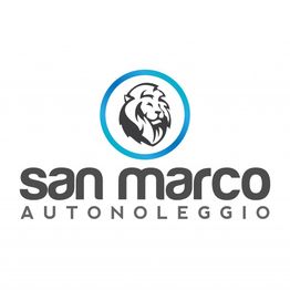 Logo di San Marco Autonoleggio con un leone stilizzato al centro.