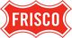 Red Frisco logo with a white outline, featuring the word "FRISCO" in bold white letters.