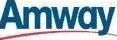 Amway-Logo mit blauem Schriftzug und roter Linie darunter.