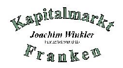 Text: "Kapitalmarkt Franken, Joachim Winkler."