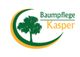 Logo mit grün-gelbem Halbkreis, Baum und Text: "Baumpflege Kasper".