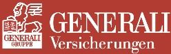 Logo der Generali Versicherungen, weißer Löwe mit Flügeln auf rotem Hintergrund.