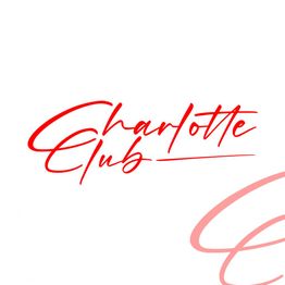 Texte rouge stylisé "Charlotte Club" sur fond blanc.