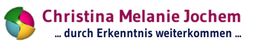 Logo mit buntem Kreis und Text: "Christina Melanie Jochem ... durch Erkenntnis weiterkommen ...".