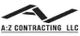 Logo of A-Z Contracting LLC with stylized roof design above the text.