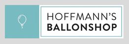 Logo mit einem Ballonsymbol links und dem Text "HOFFMANN'S BALLONSHOP" rechts in einem Rahmen.