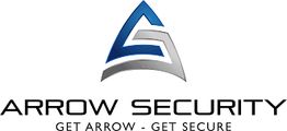 Logo of Arrow Security with a stylized "A" and the slogan "Get Arrow - Get Secure."