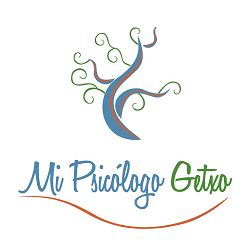 Logotipo de "Mi Psicólogo Getxo" con árbol estilizado y texto colorido.