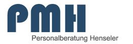 Logo von PMH Personalberatung Henseler in dunkelblauem Text auf weißem Hintergrund.