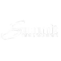Logo reading "Summit Media Solutions" in stylized white text on a black background.