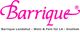 „Barrique Landshut Logo in Pink, Text: Wein & Fein für LA - Enothek.“