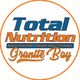 "Total Nutrition Granite Bay logo with sports nutrition, weight loss, and vitamins text."
