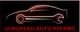 Silhouette of a car with a wrench, text: "European Auto Repairs" in red below.